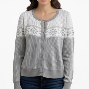 Another Flirt Knit Button Up Long Sleeve Cardigan Sweater Size M